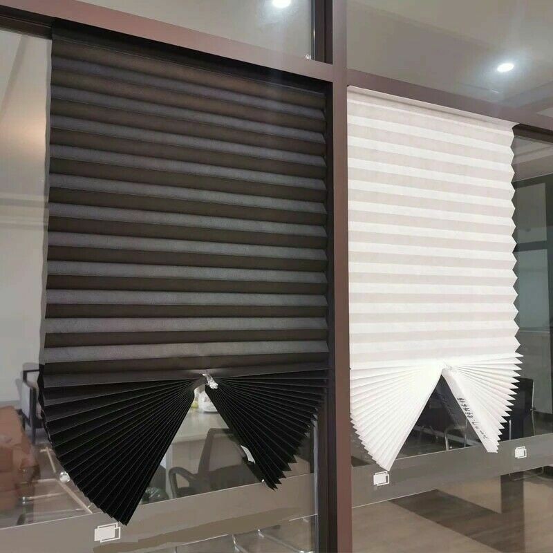 2 Pack 72in Paper Pleated Window Shades Temporary Half Blackout Blinds