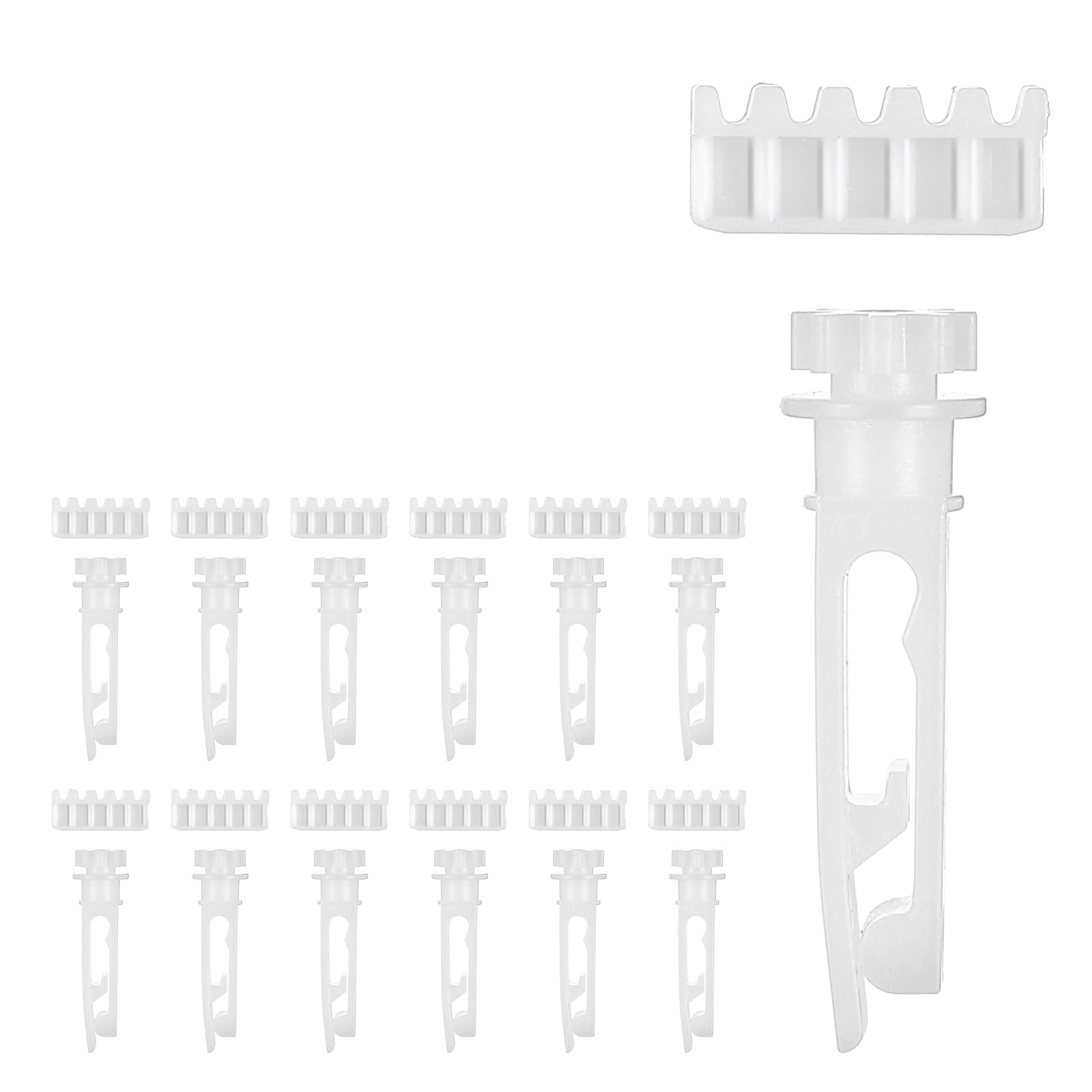 12 Sets Vertical 1.2 inches * 0.3 inches, 0.52 * 0.22 White