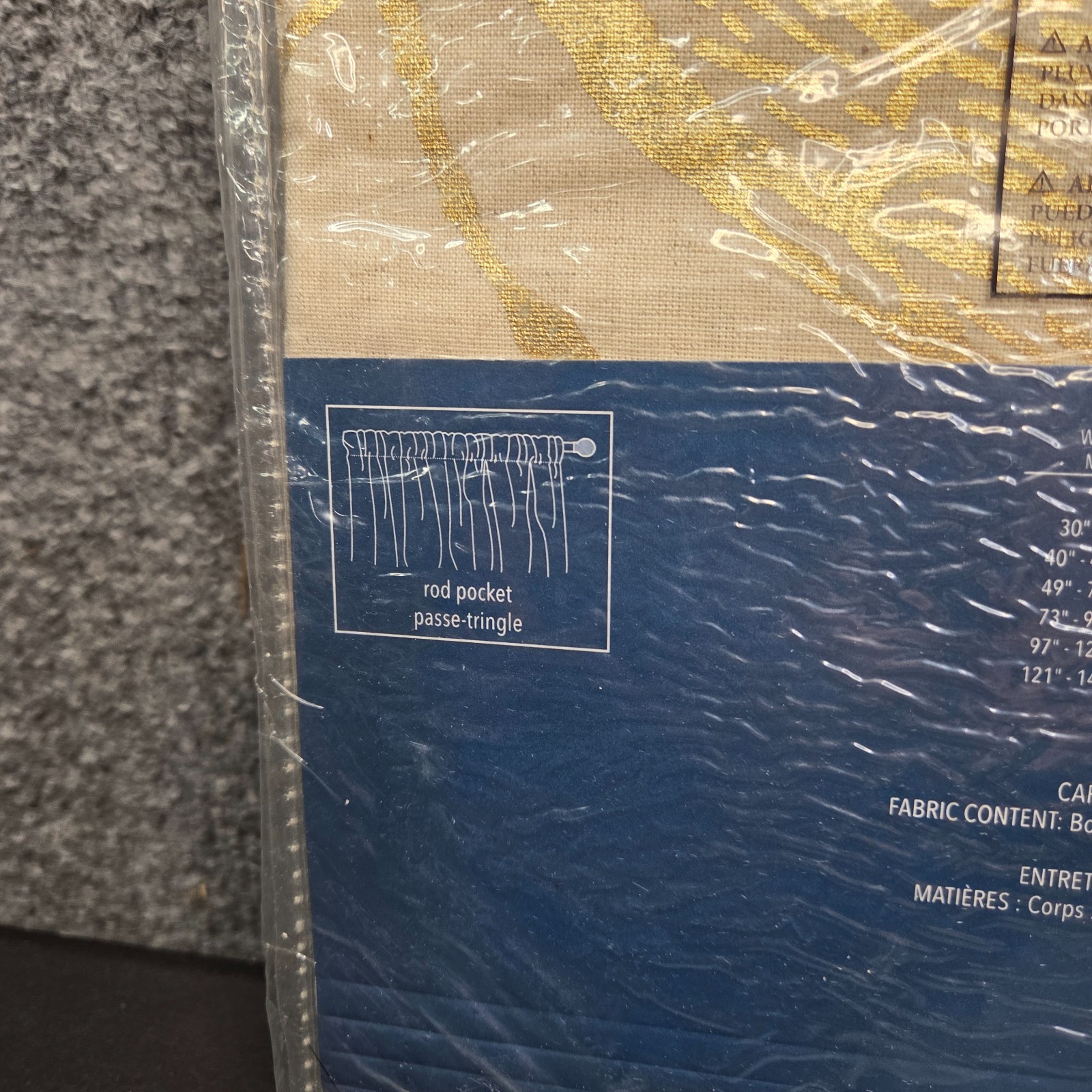 Pier 1 Imports Curtains Flocked Butterfly 84″ 44 X B84 in Lined Rod Pocket Blue