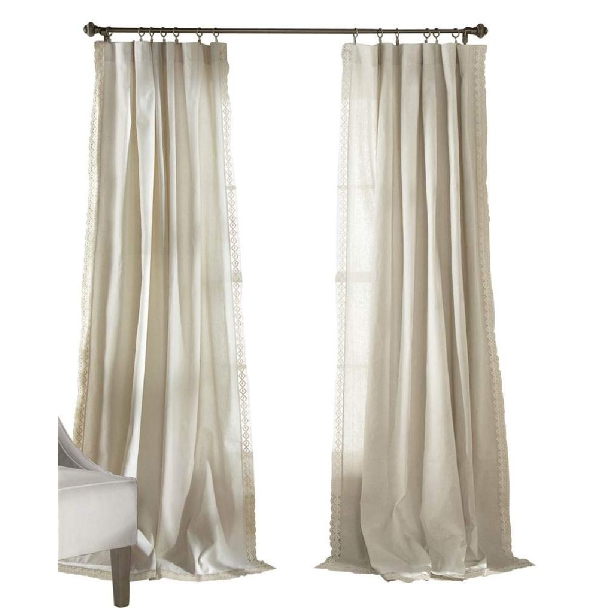Lush Decor Rosalie Light Filtering Window Curtain Panels Pair 54 W X 108 L