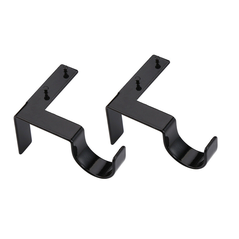 2-8pcs Single Hang Curtain Rod Hook Holder Wall Window Frame Bracket Home Decor