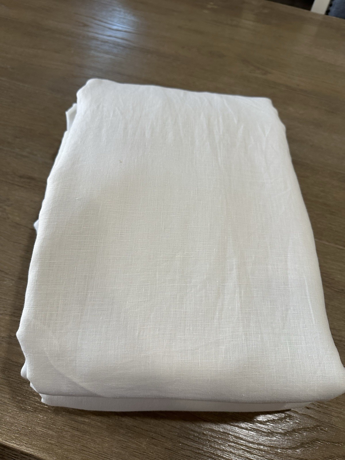 Pottery Barn Belgian Flax Linen Drape 1 panel 100×108″ Ivory blackout