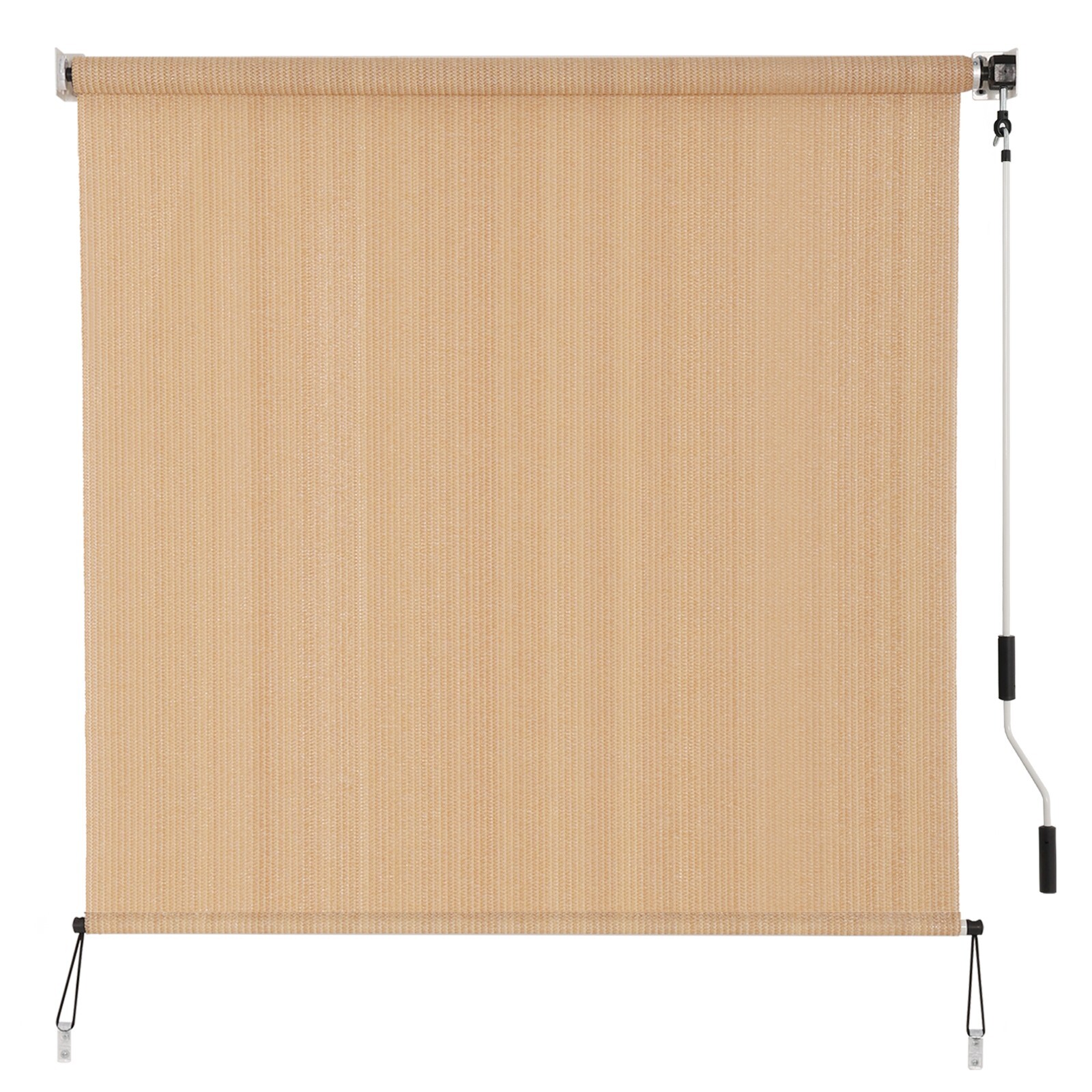 LUCKUP Outdoor Sunshade Roller Shades, Exterior Cordless Roll Up Shades Blinds