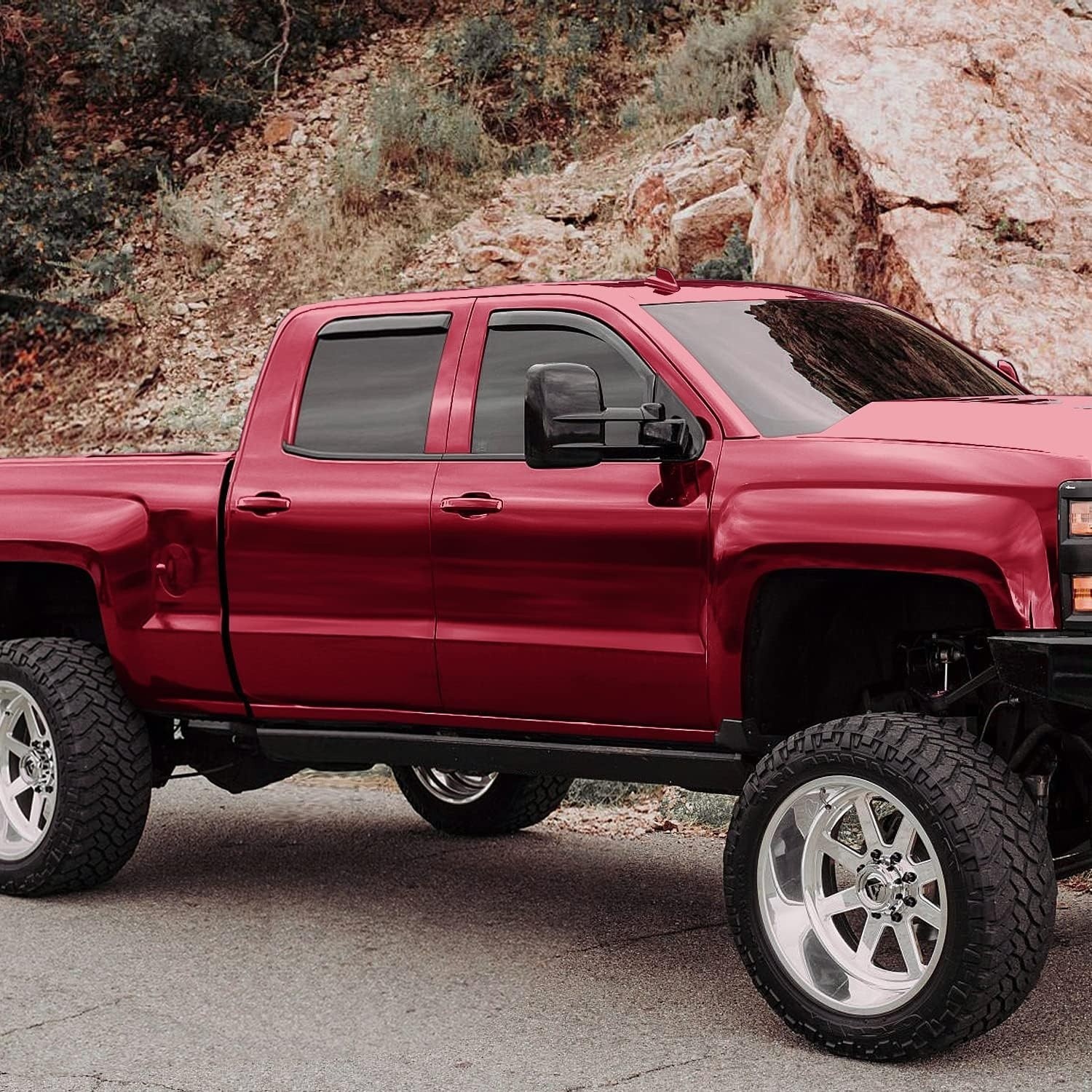 Glass in-Channel Extra Durable Rain Guards For Silverado 14-18 1500/2500/3500