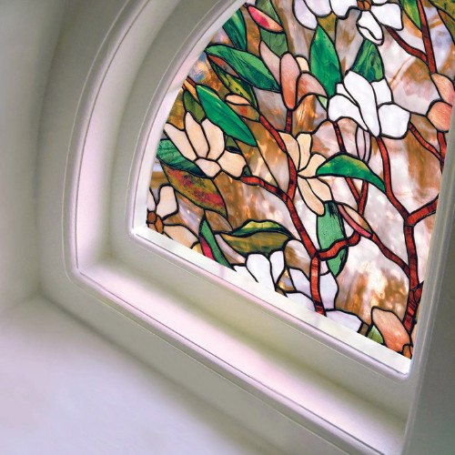 Window Privacy Film Magnolia Window Film stickers Non Adhesive Static Cling…