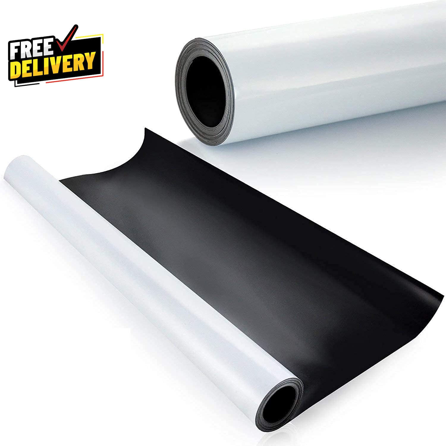 Blank Magnet Sheets Roll 24-Inches Wide – .30Mil Flexible, Printable, White Viny