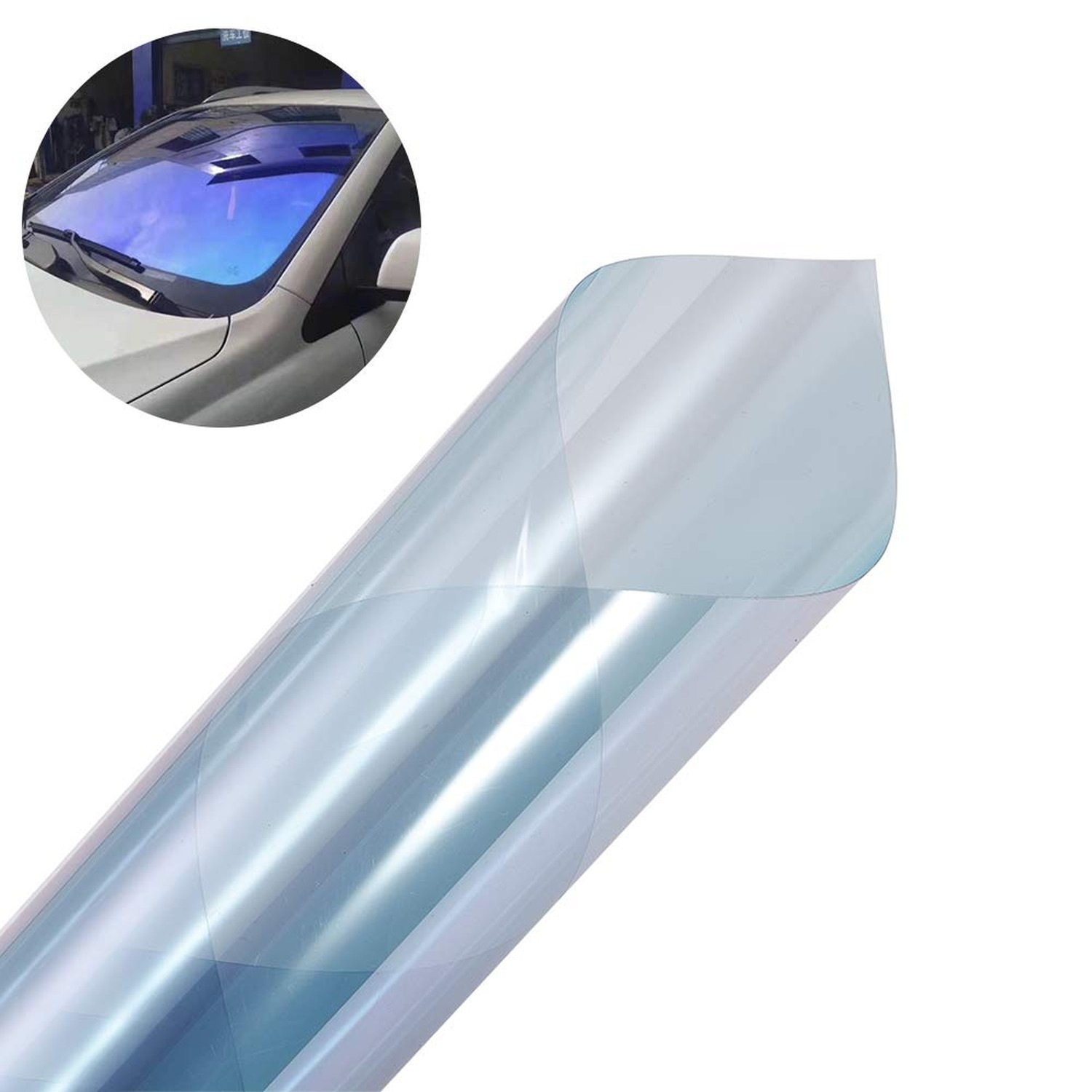 Dark Blue Chameleon Windshield Tint Car Window Foils Solar Protection Film Wi…
