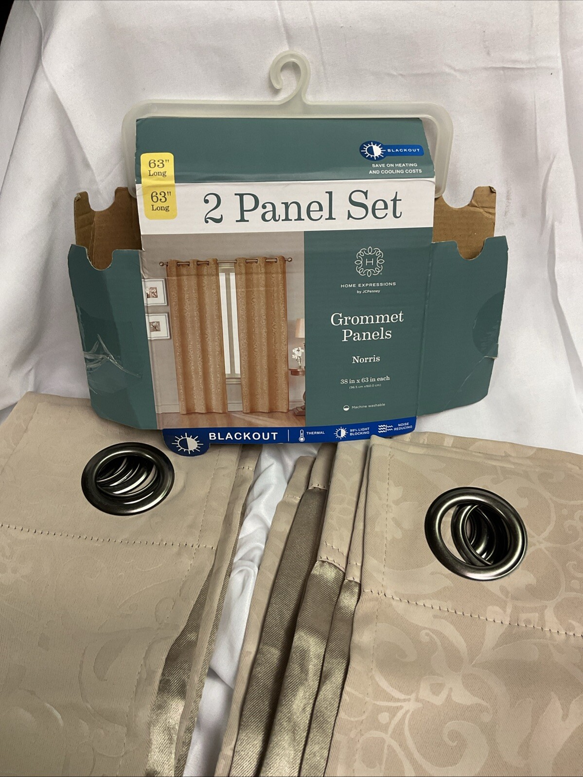 Home Expressions Grommet Panels – Norris – 38×63 (2 Panel Set)
