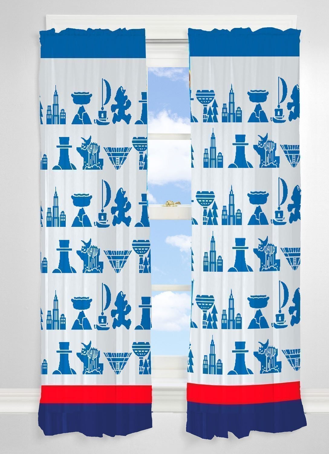Franco Kids Super Mario Room Darkening Window Curtains Drapes Set 84 in W x…