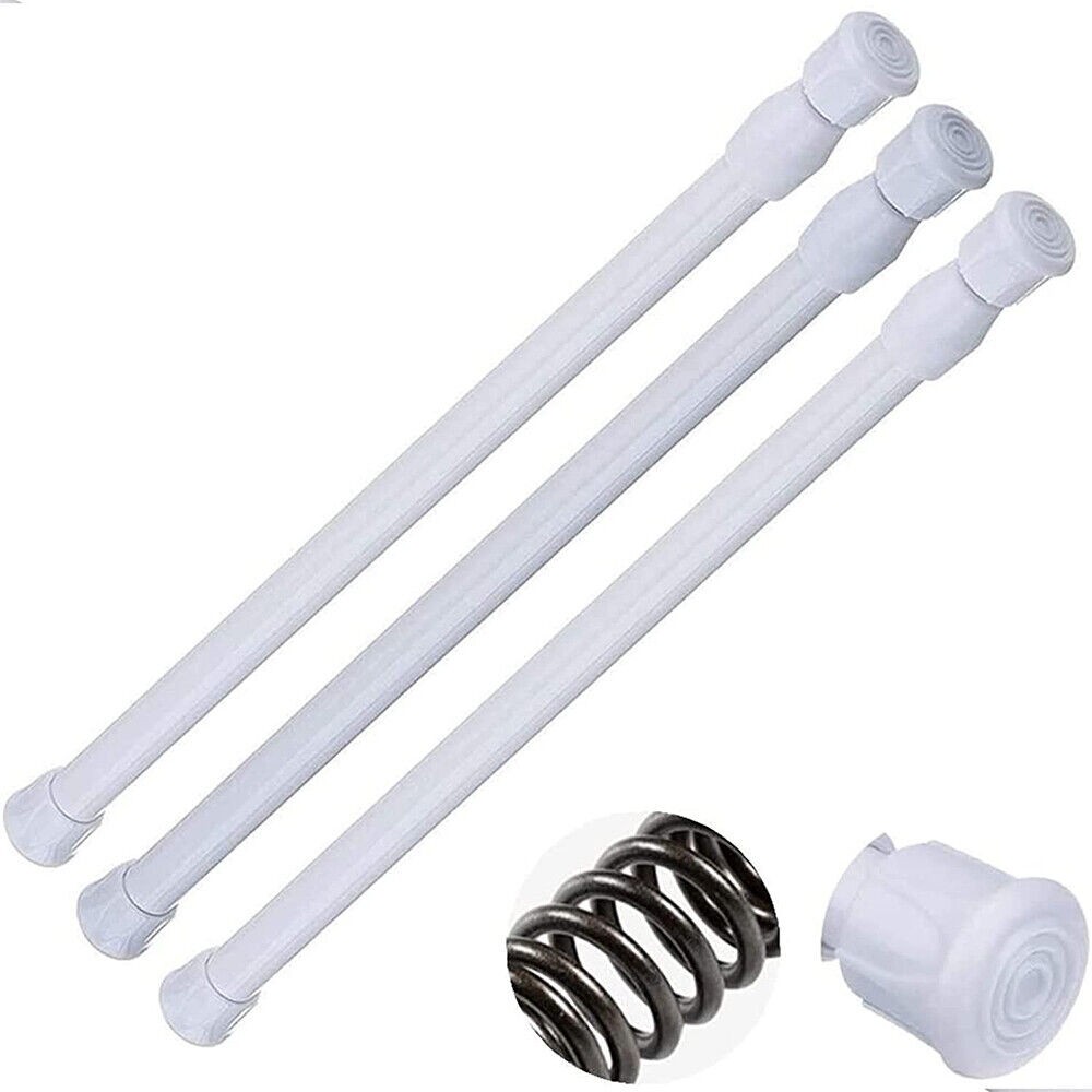 Telescopic Rods 23-44″ Heavy-Duty Steel Tension Curtain Rod Pole for Window Door