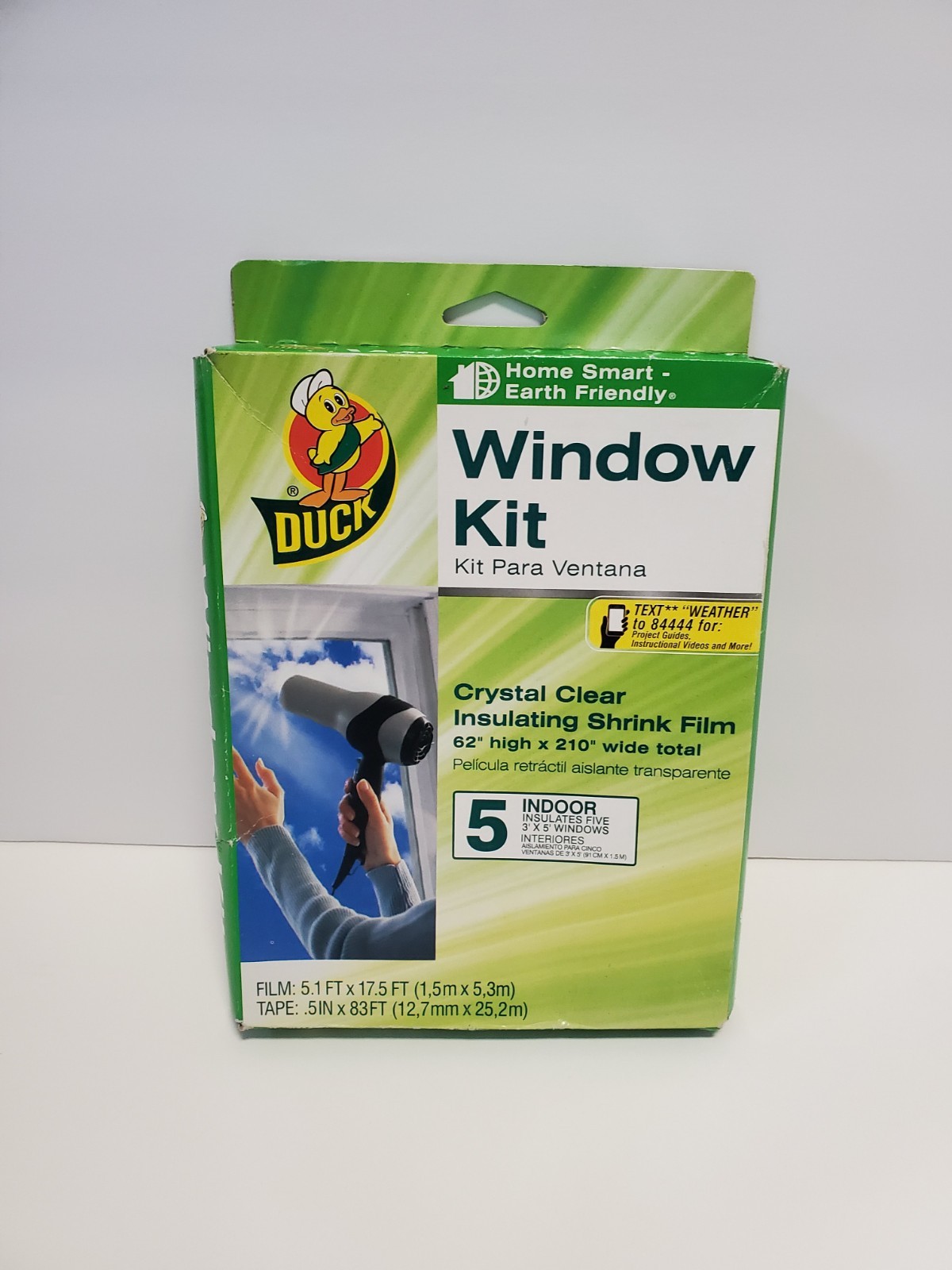 Duck Indoor 62 in x 210 in Shrink Film Window Insulation Kit – 5 Pack