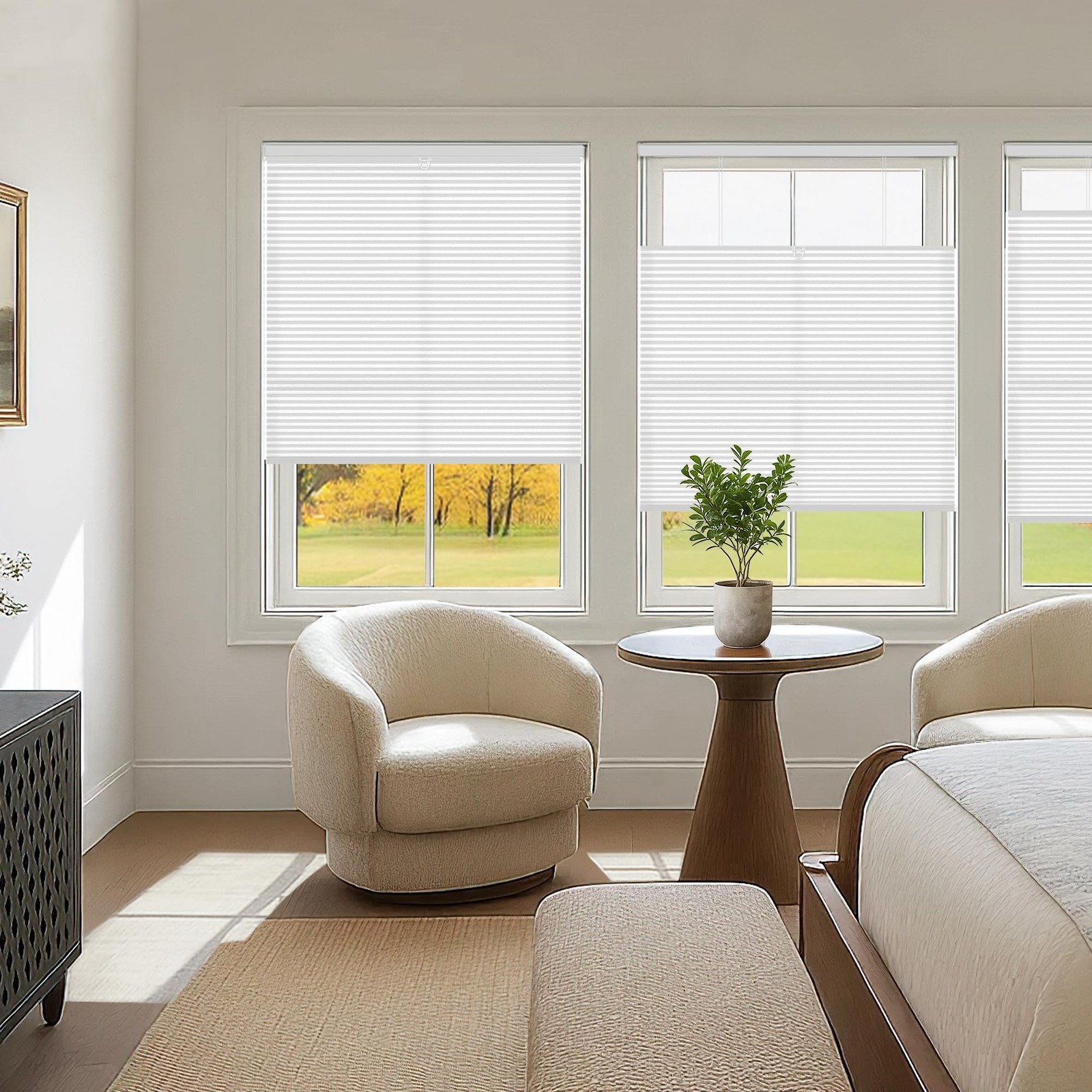 Top Down Bottom Up (TDBU) Cordless Cellular Shades – Light Filtering with Pri…