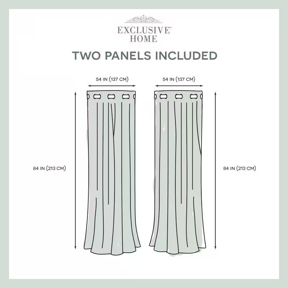 Velvet Blush Solid Light Filtering Grommet Top Curtain, 54 In. W X 84 In. L (Set