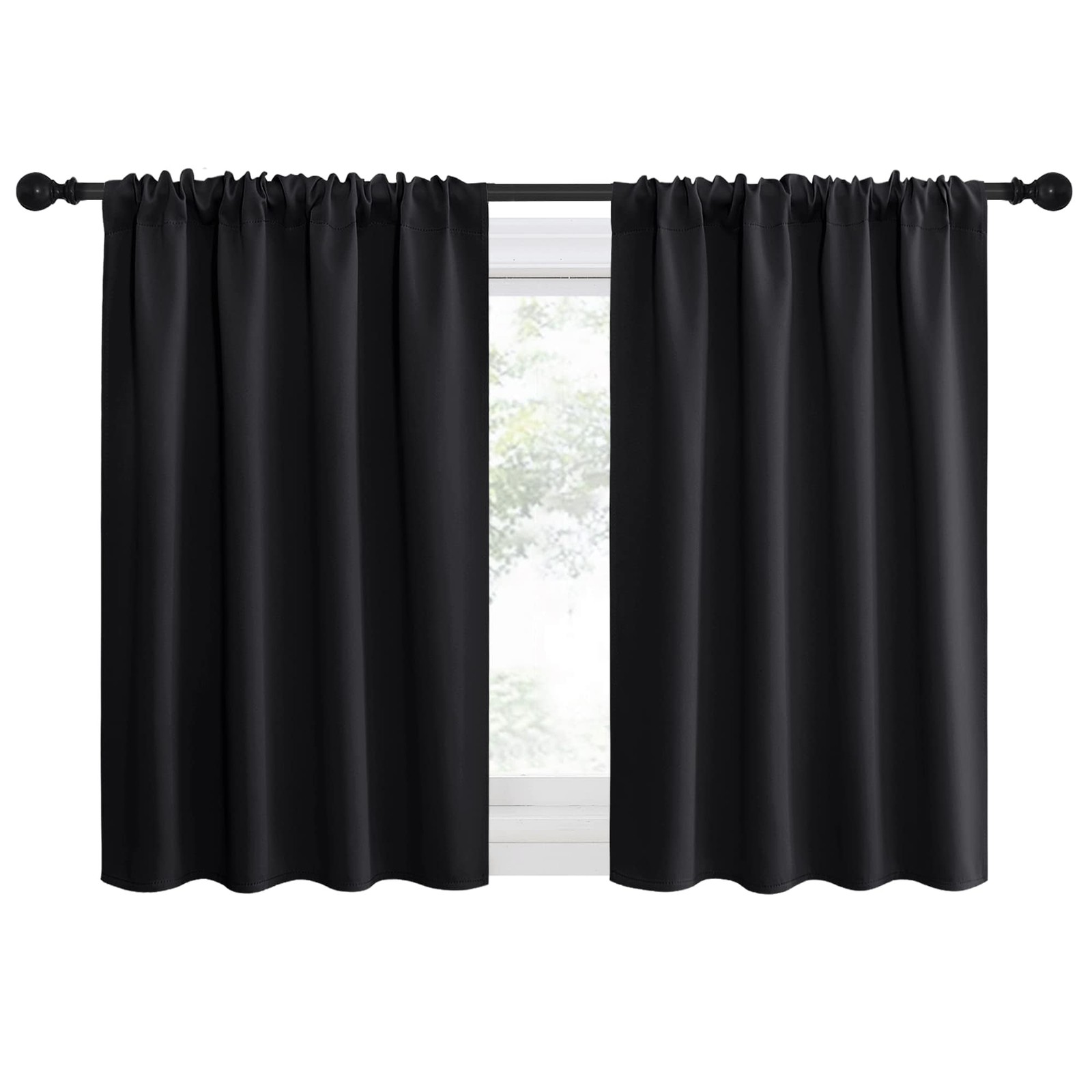 Short Curtains 36 Inches Long, Black Out Rv Bunk Panels, Kitchen Window Curtains