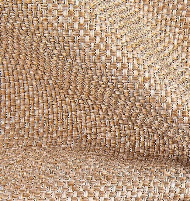 MIULEE 2 Panels Linen Weave 52×90 Woven Curtain Panels Copper Brown / Gold