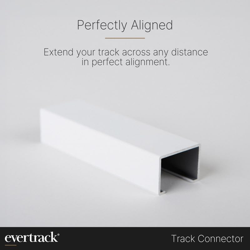 Ceiling-Mounted Curtain Track – 16ft Pure White, USA Made Drapery Rail
