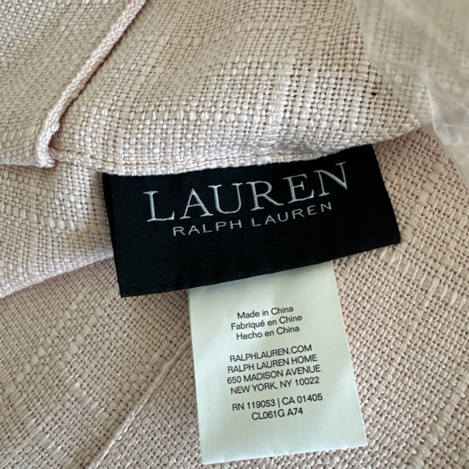 8 Ralph Lauren Linen Curtains Panels Drapes 54” x 96“ Pink Peachy.