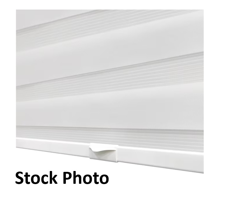 Lumi Home Furnishings 34″x 72″ White Light Filtering Cordless Zebra Roller Shade
