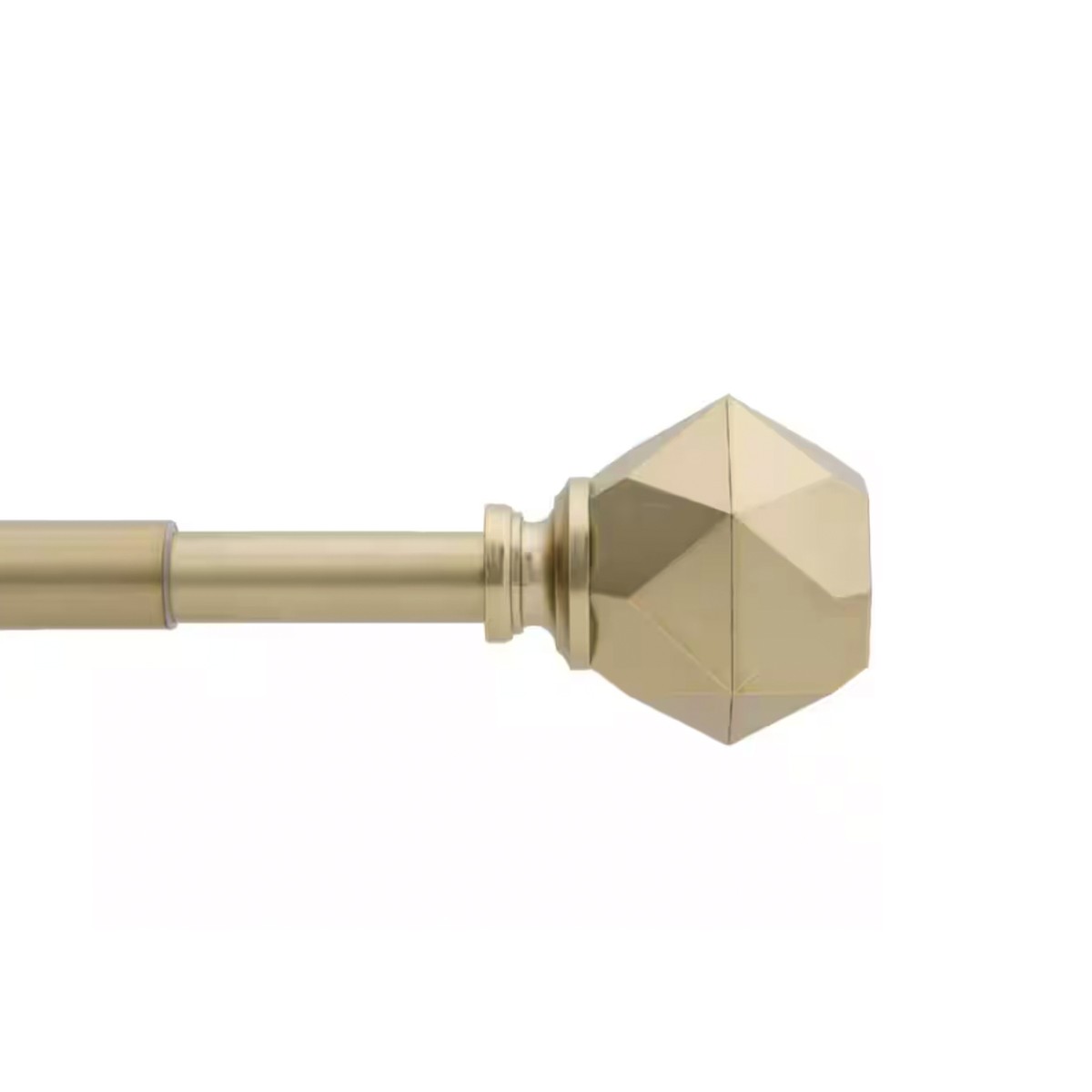 66–120″ Telescoping Curtain Rod Set – 3/4″ Metal Rod Gold Champagne Finials