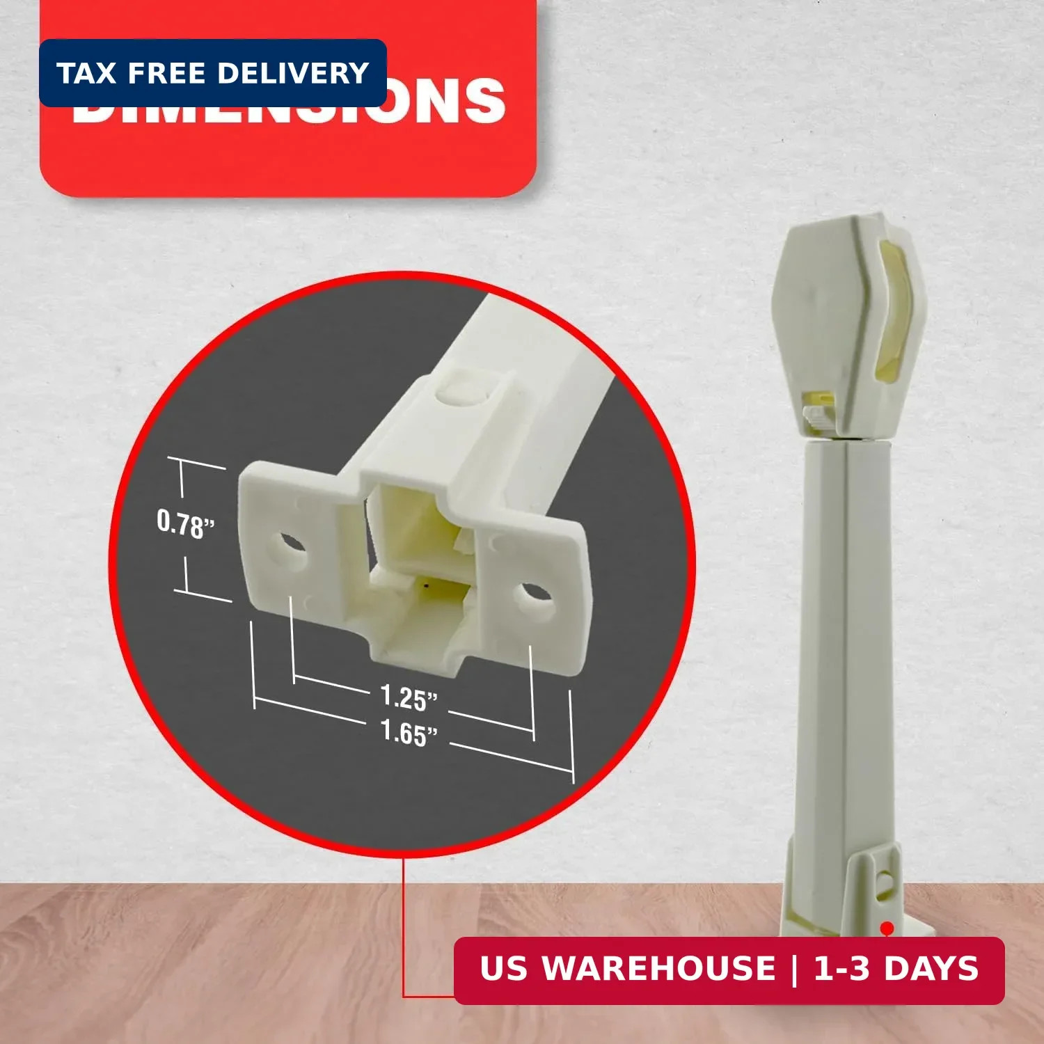 Amazing Drapery Hardware Spring Loaded Cord Tensioner for Cord Loops – Ivory, Wa