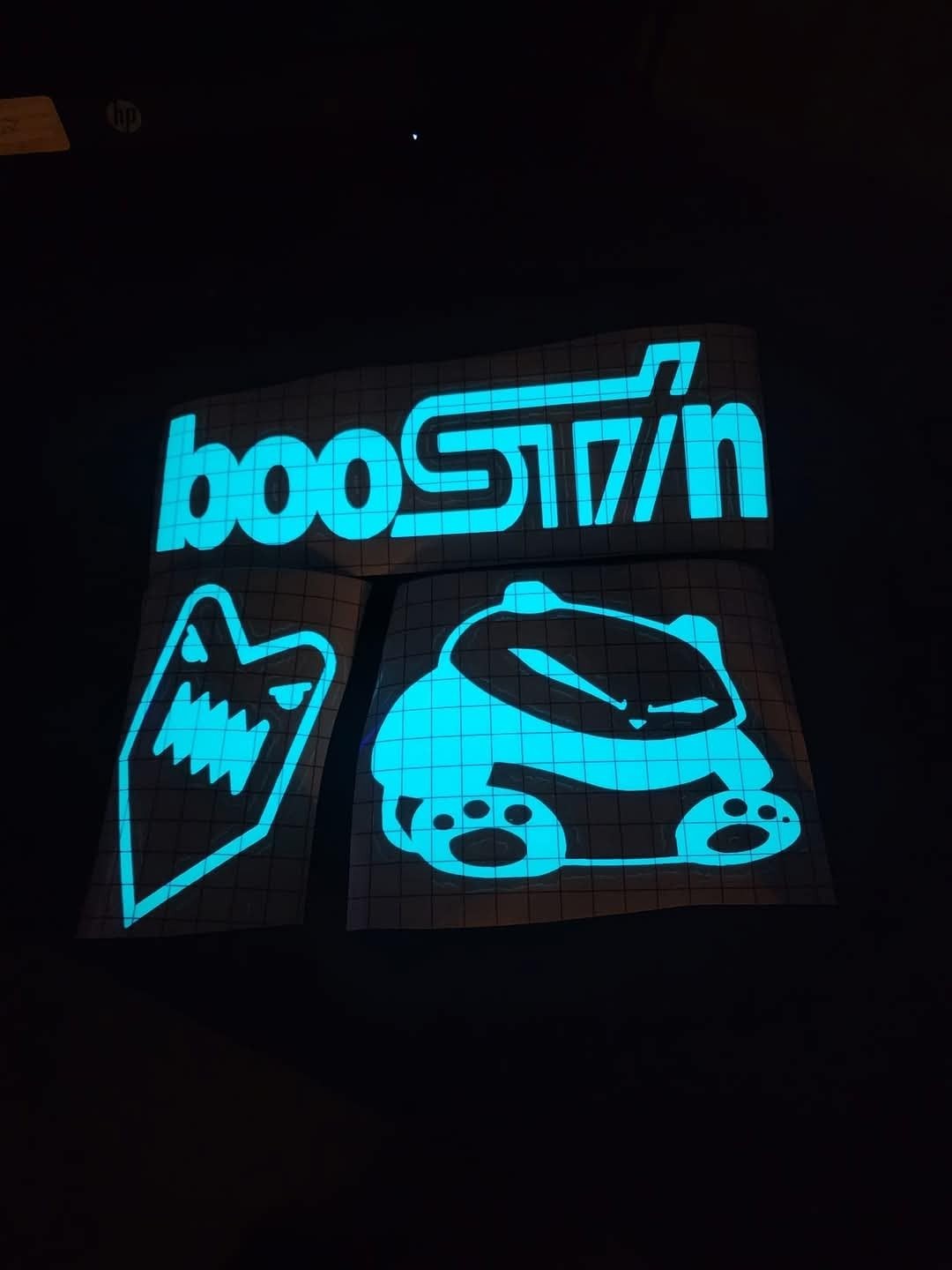 1Ft X 2Ft Blue Glow In The Dark Vinyl Vehicle Wrap For Cars Boats Diy New Kit