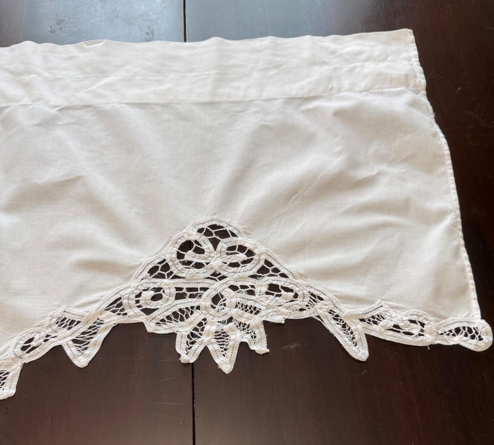 Battenberg White Cotton Curtains Valances Swags 9 Pieces 3 Sets Cottage Core