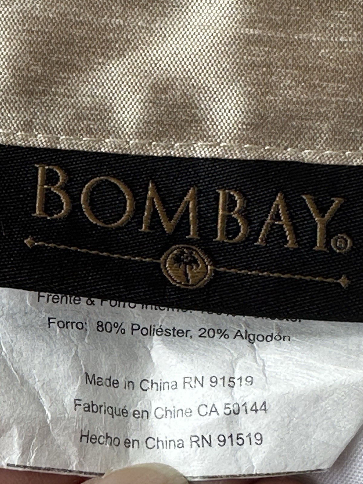 Set 2 Bombay Curtains 52 X 95” Faux Silk Embroidered Lined Grommets Beige Gold