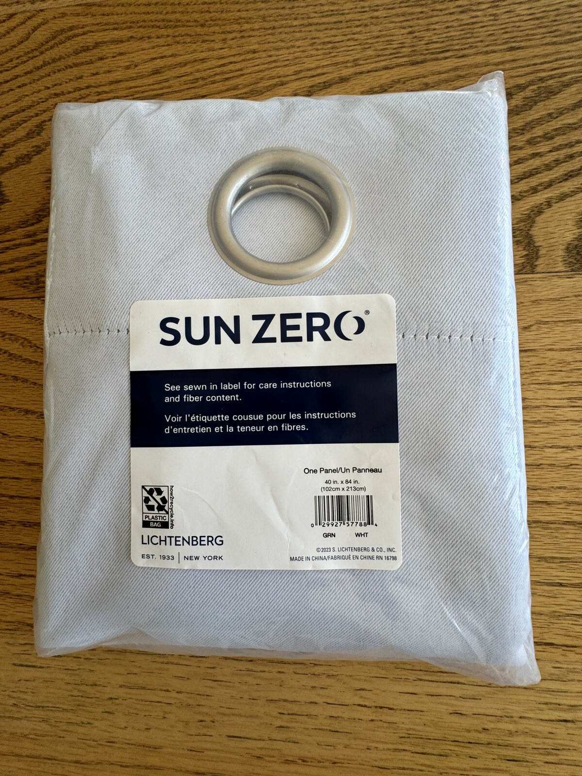 40” x 84″ Single Oyster White Curtain Panel, Grommet Top, Extreme Blackout