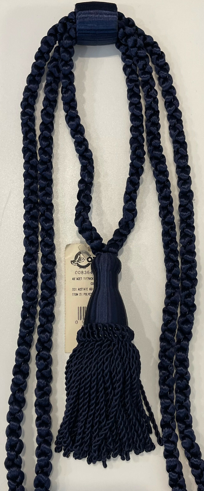 Navy Blue Tieback 48″ Cord Spread 5&1/2″ Tassel Lot Of 2 Conso M52