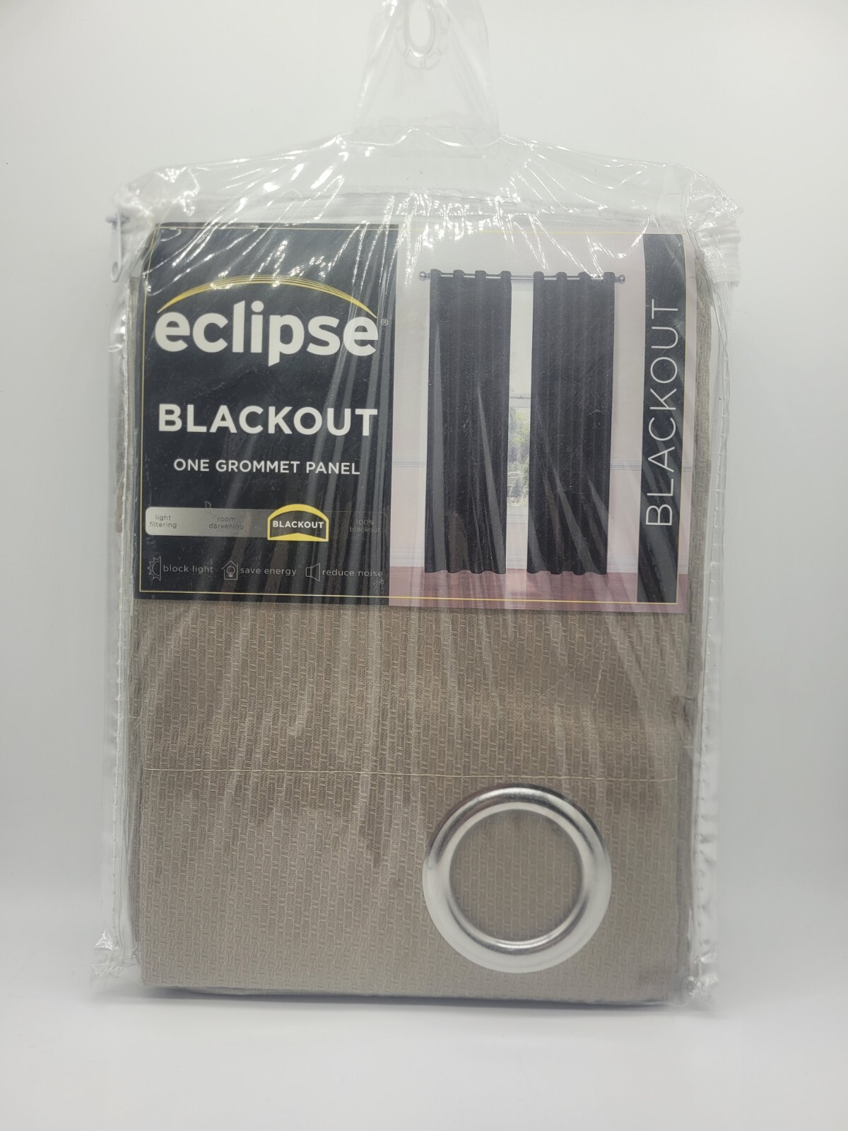 52″x63″ String Dane Grommet Curtain Panel, Blackout, Single Panel, Eclipse