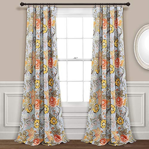 Sydney Light Filtering Window Curtain 52″W x 84″L (Pack of 1) Gray & Green