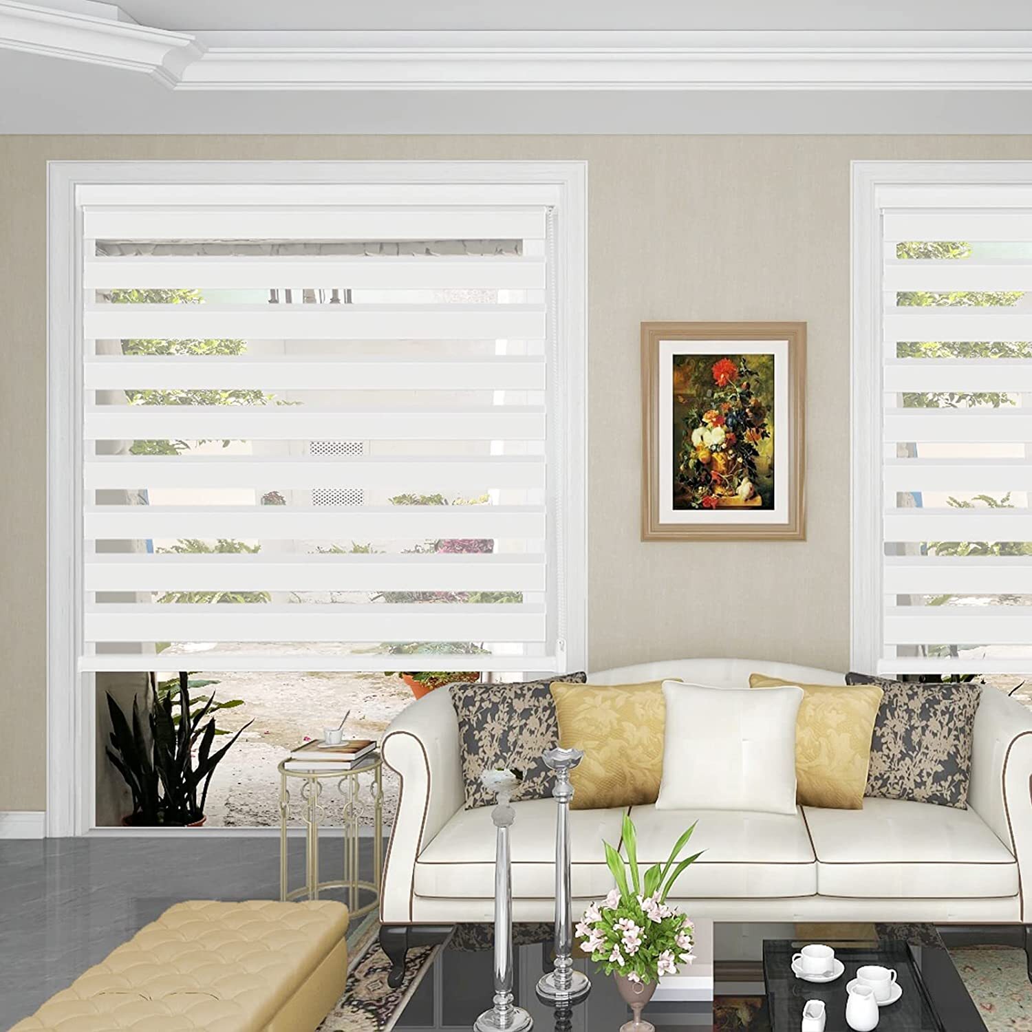 CUSTOM CUT Horizontal Window Shade Blind Zebra Dual Day and Night Roller Blinds