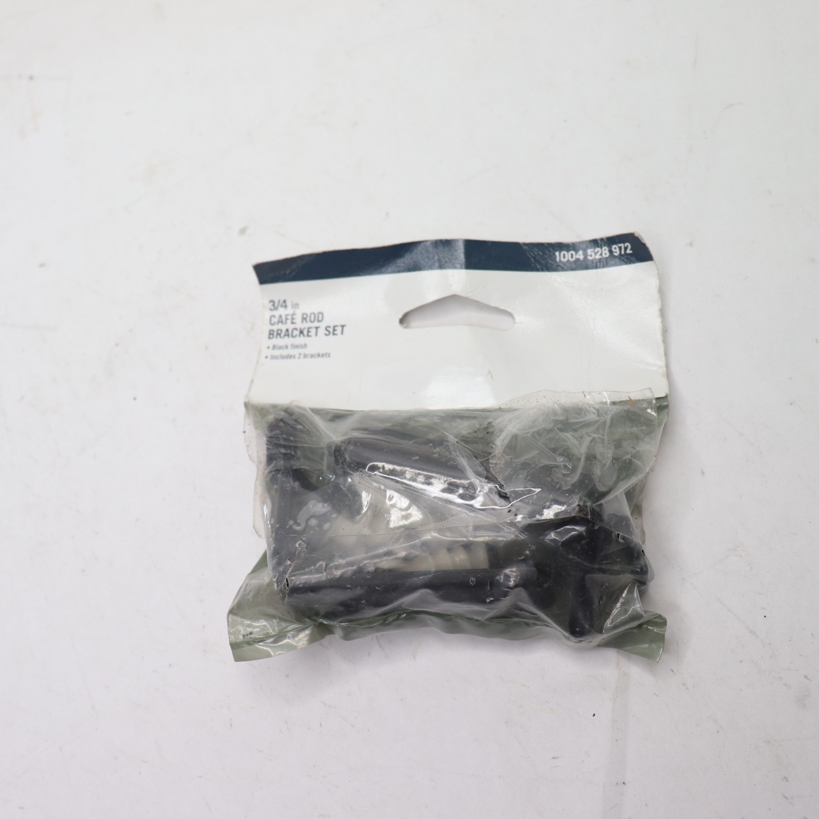 Unbranded Black Steel Single 4 in. Projection Curtain Rod Bracket (Set of 2)