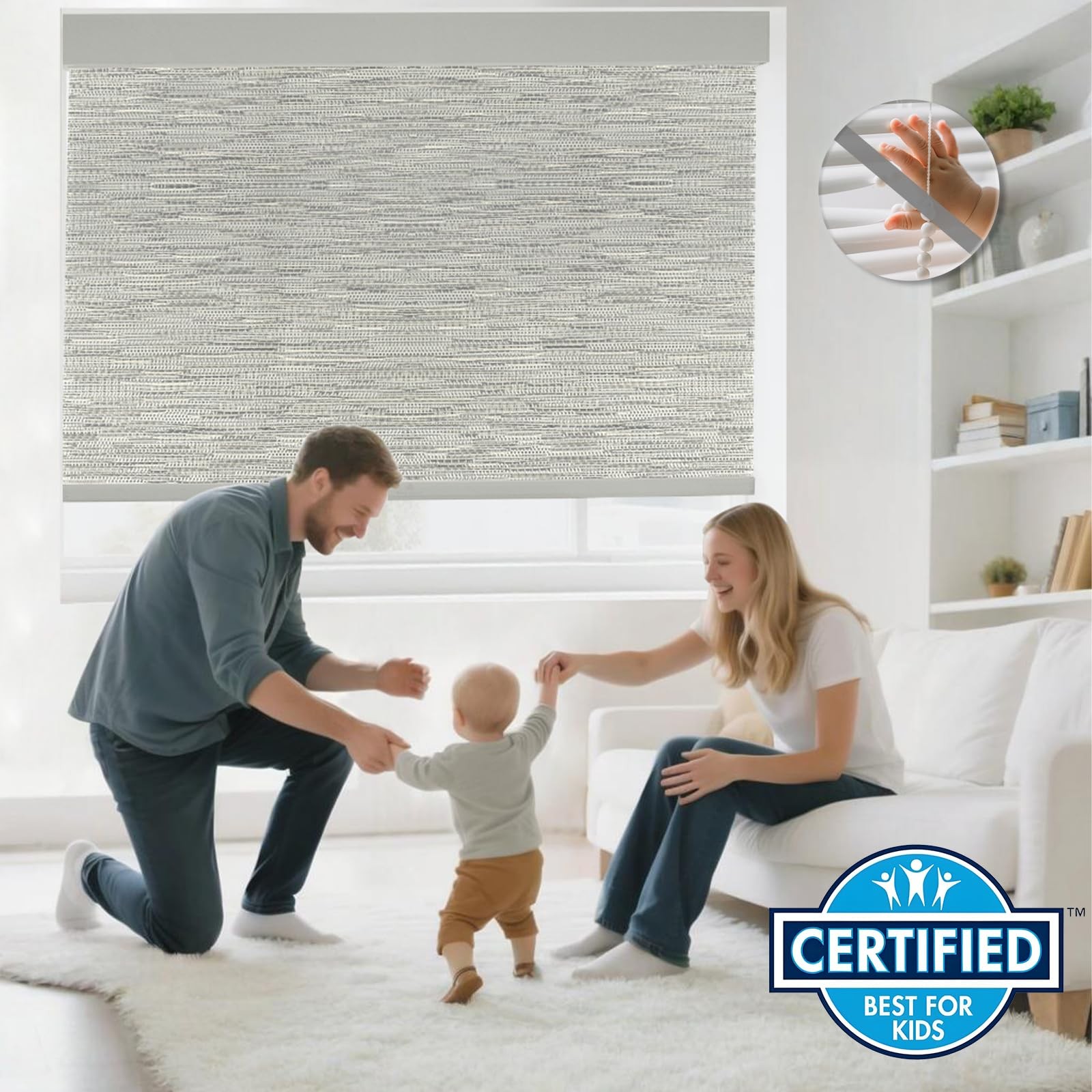 Sunmaintain 48 W X 72 H Cordless Light Filtering Roller Shade For Windows Stop