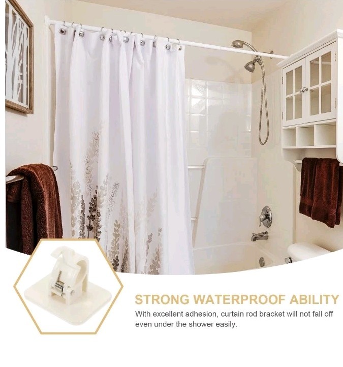 10pcs Punch Free Curtain Rods Hooks Curtain Hangers Nail Free Curtain Rod Hooks