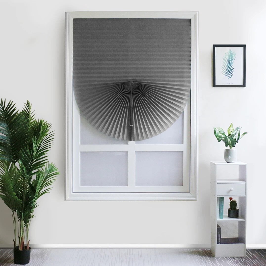 36”x72” Pleated Window Paper Shades Light Filtering Half Blackout Blinds