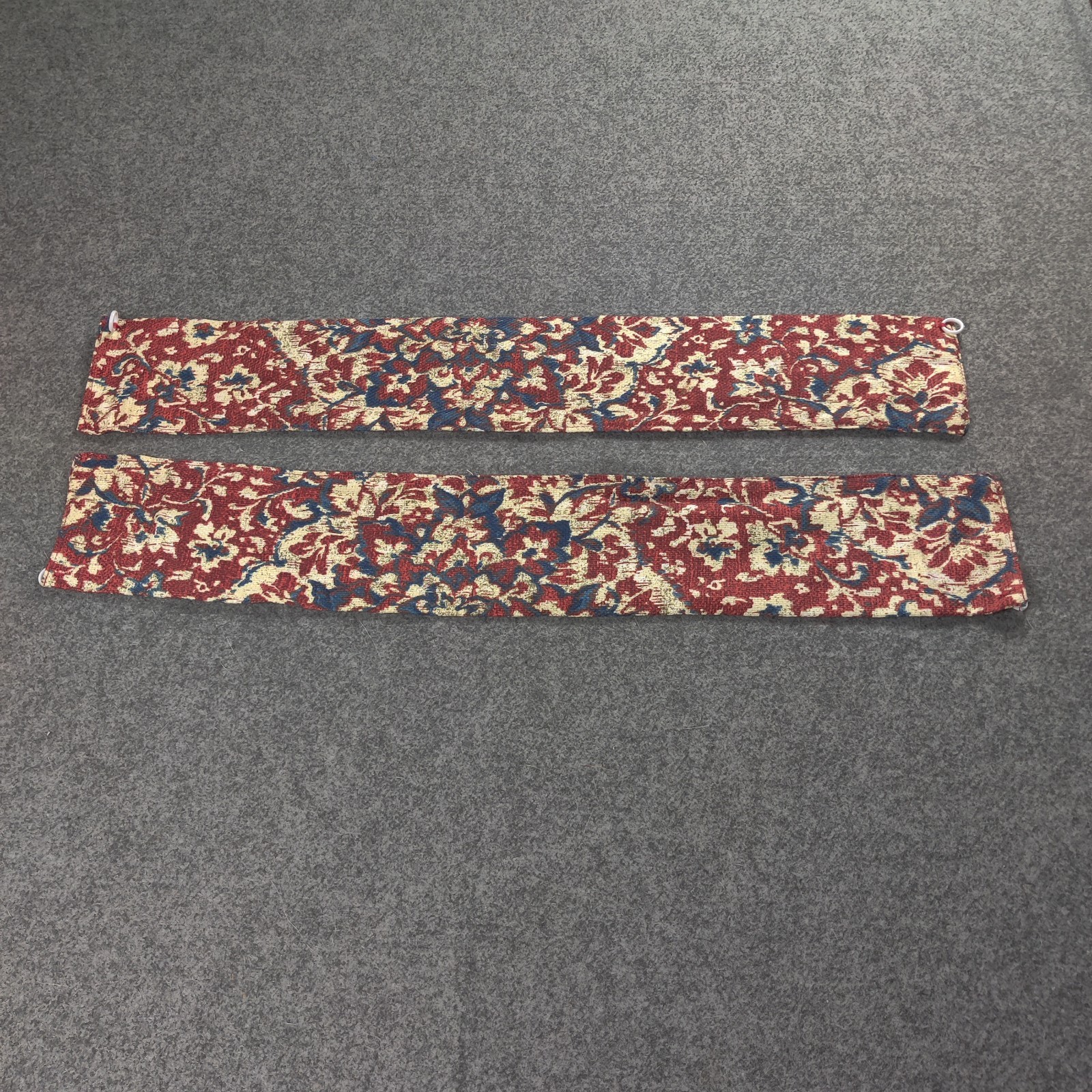 Waverly Tabriz Crimson Curtains Panels 49×83 Jacobean floral Kalamkari Indienne