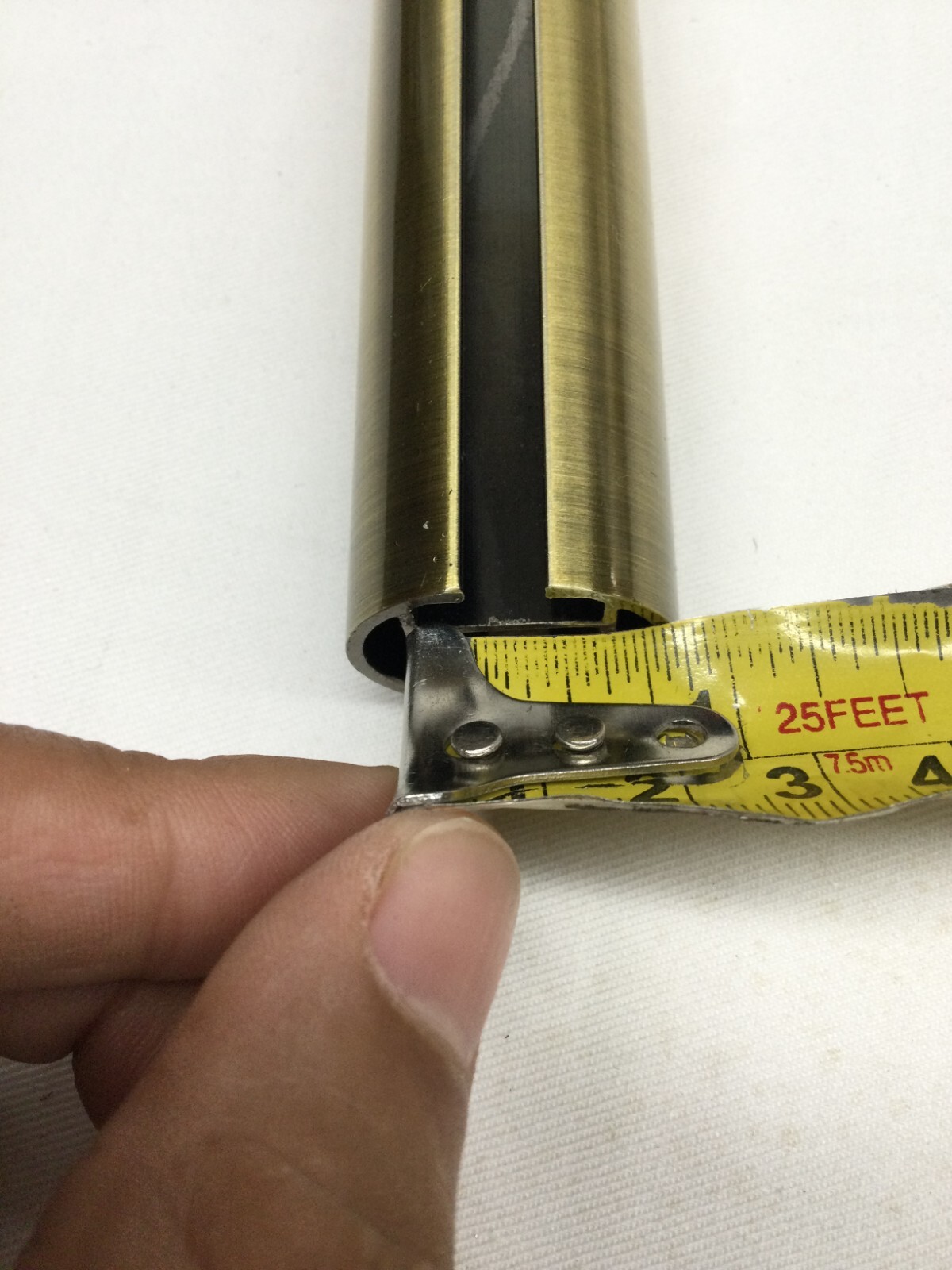 (Sold By The Foot up to 6 ft) 1” metal Rod Pole Curtain Drapery – GOLD