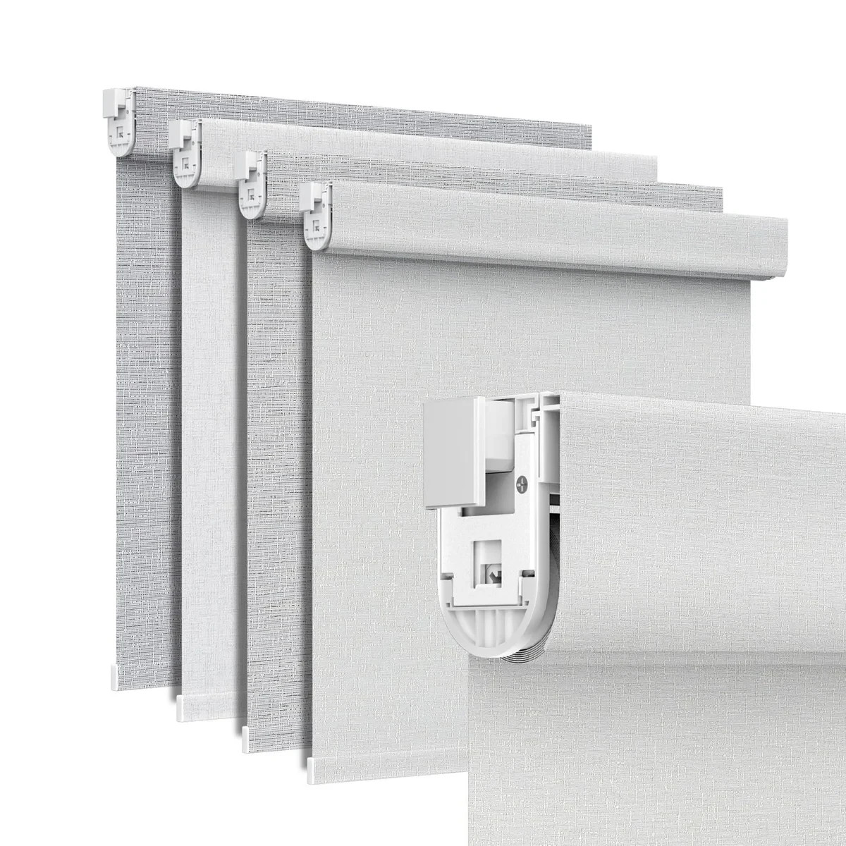 Grandekor No Drill Blackout Roller Shades 34×72 Cordless UV Protection Window.