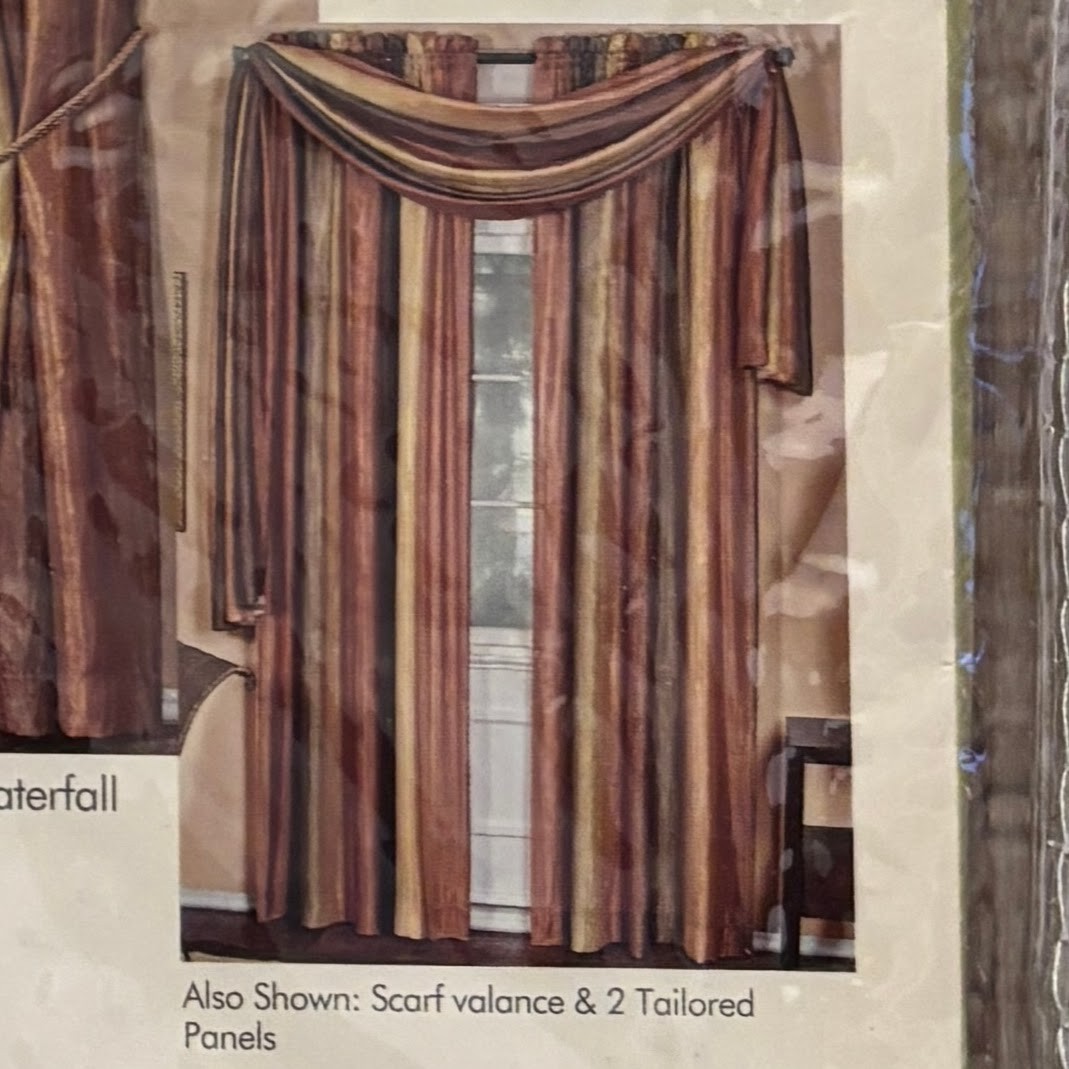 Achim Home Furnishings Ombre Scarf 50 x 144″ Brown Orange Autumn Crinkle