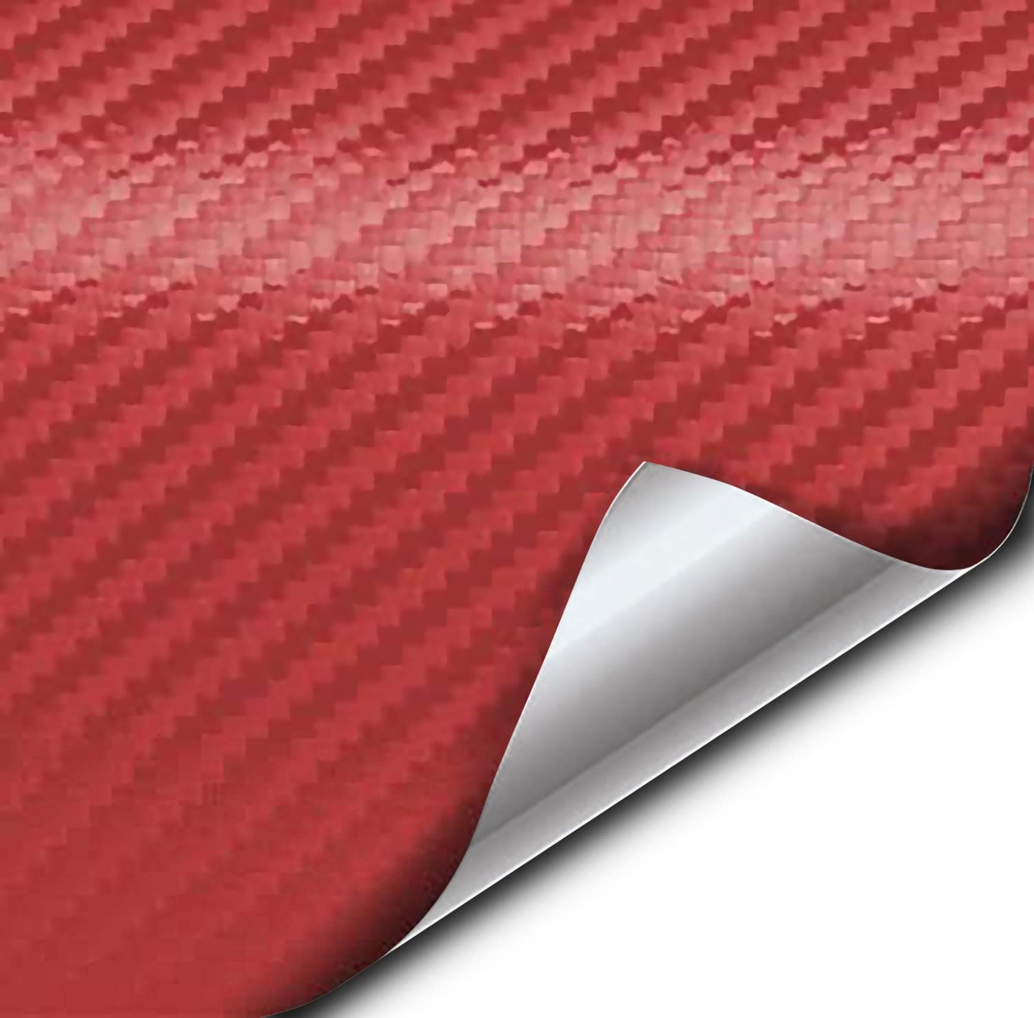 Vvivid Xpo Red Carbon Fiber 5Ft X 25Ft Wrap Vinyl Roll Air Release Technology