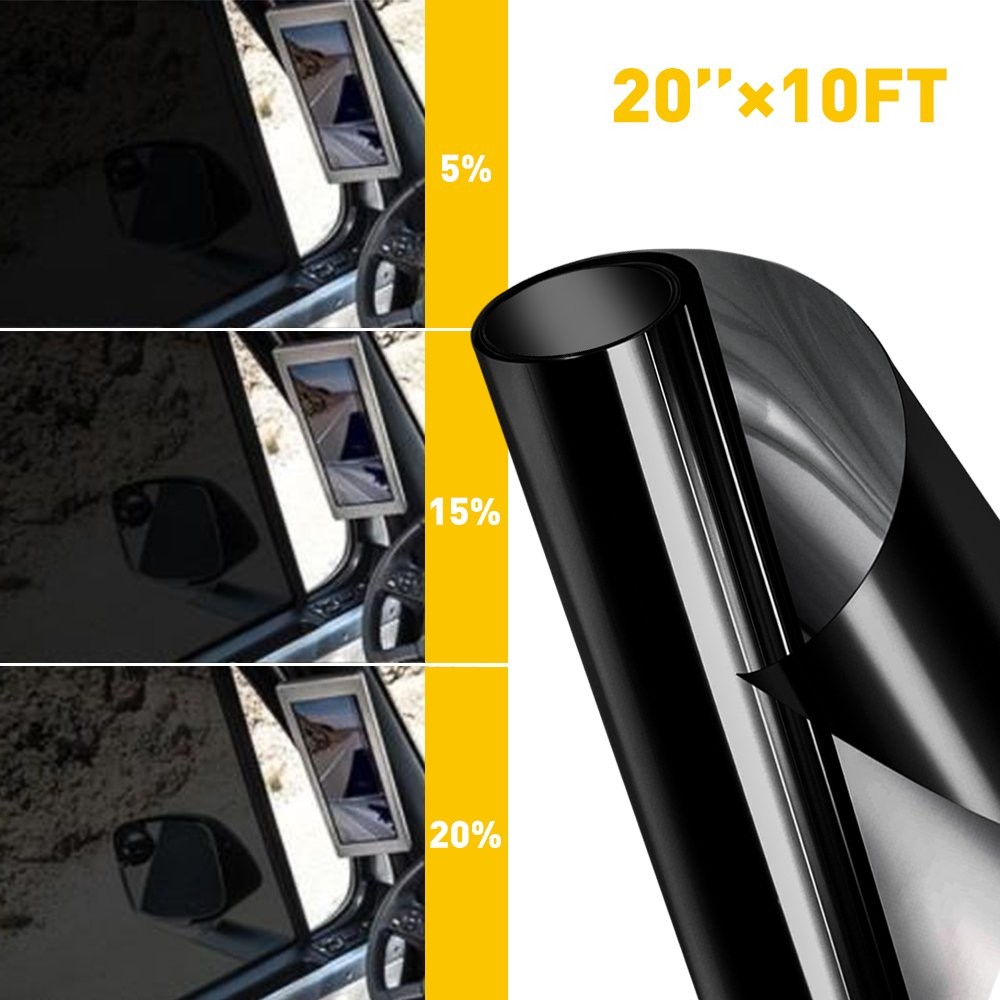 Uncut Roll Window Tint VLT Super Dark Black Film 5% 15% 20% 35% 50% Car Home EXD