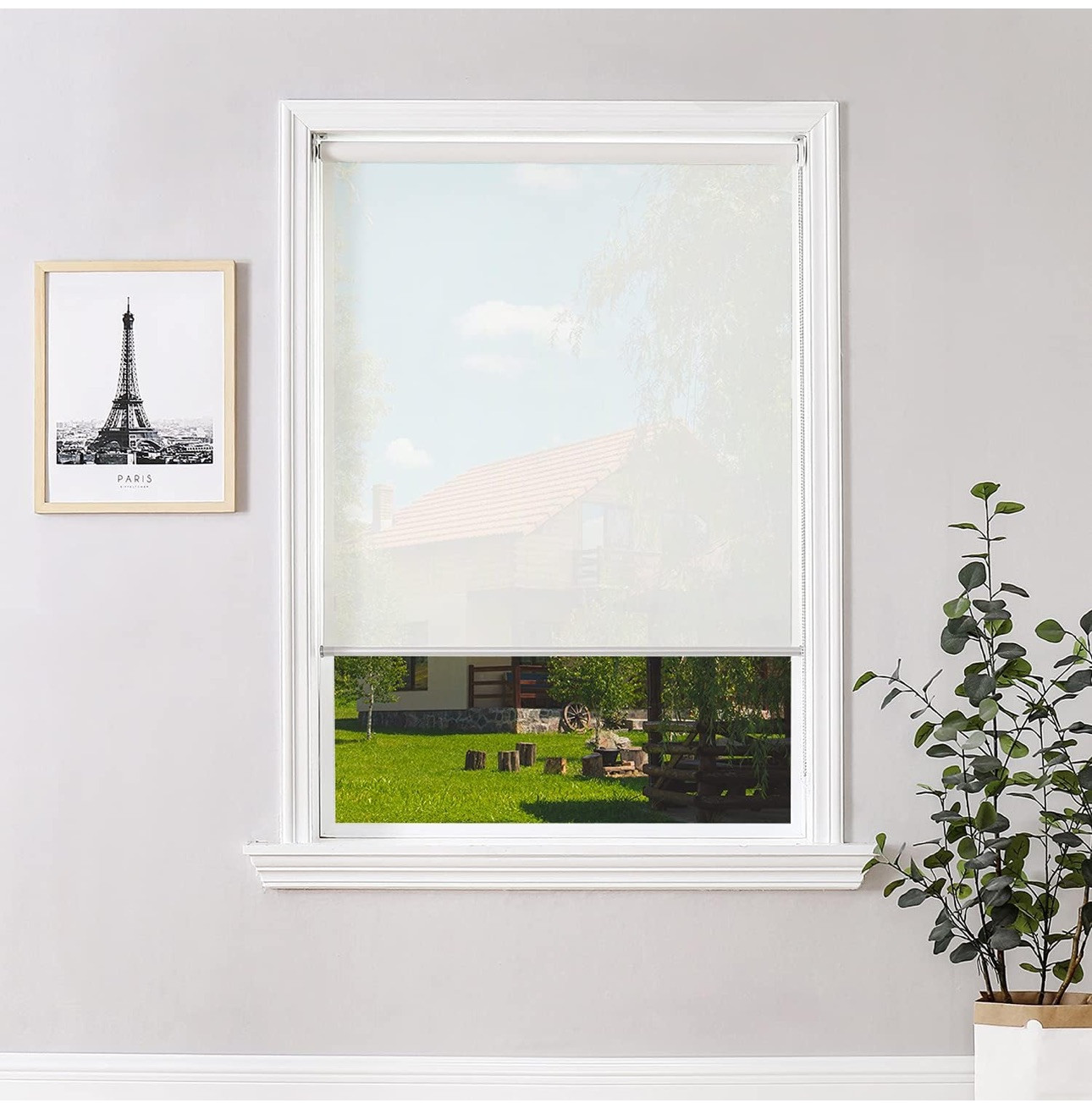 Light Filtering Roller Shades, with 5% Openness Solar Screen 38”W x 72″H (1103)