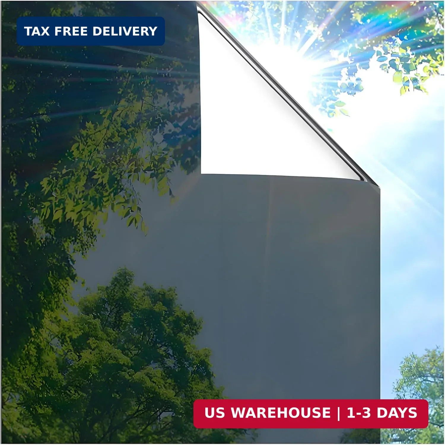 Coavas One Way Privacy Window Film, Heat Control Window Tint for Home, Sun Block
