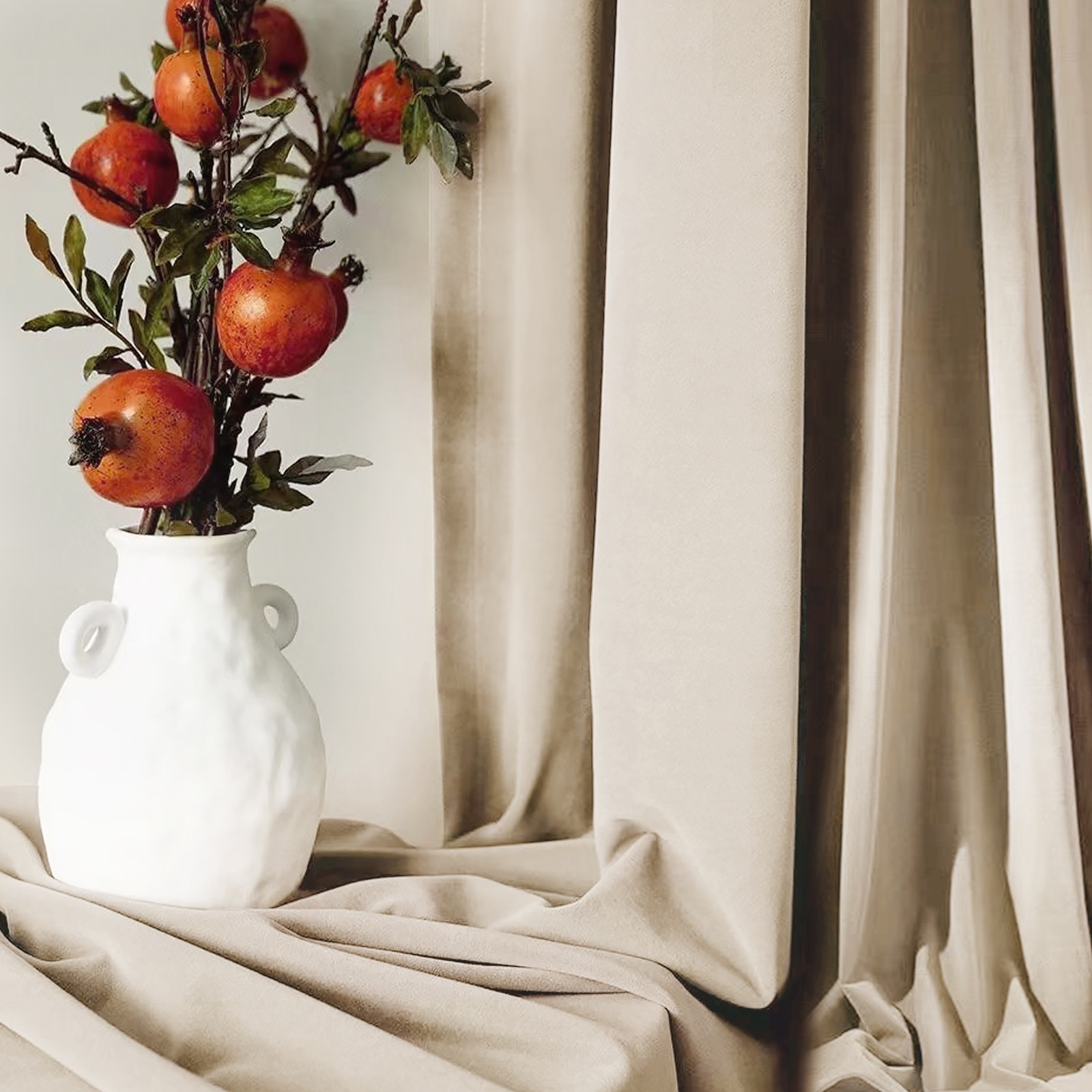Velvet Blackout Curtains 2 Panels Luxury Super Soft Room Darkening Grommet 90″