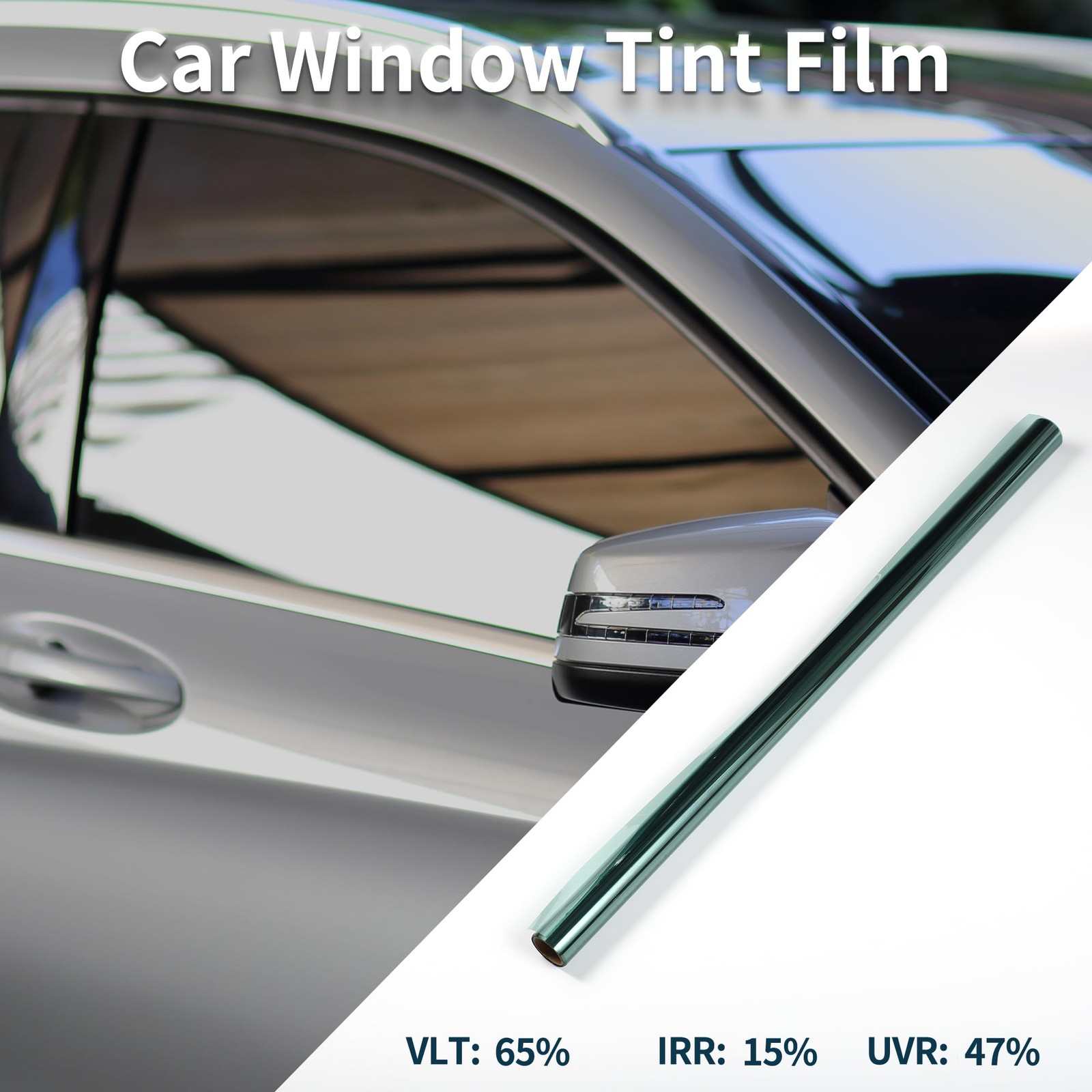 Carbon 2 PLY Car Window Tint Film VLT 65% IRR 15% UVR 47% Green 5ft x 24inch …