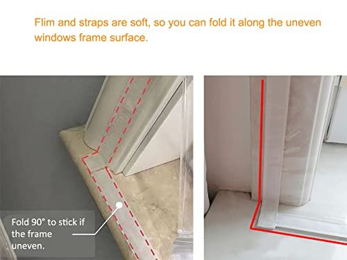 Adjustable Window Insulation Kit 47inX63in(120X160cm) for Winter Keep 47″ x 63″