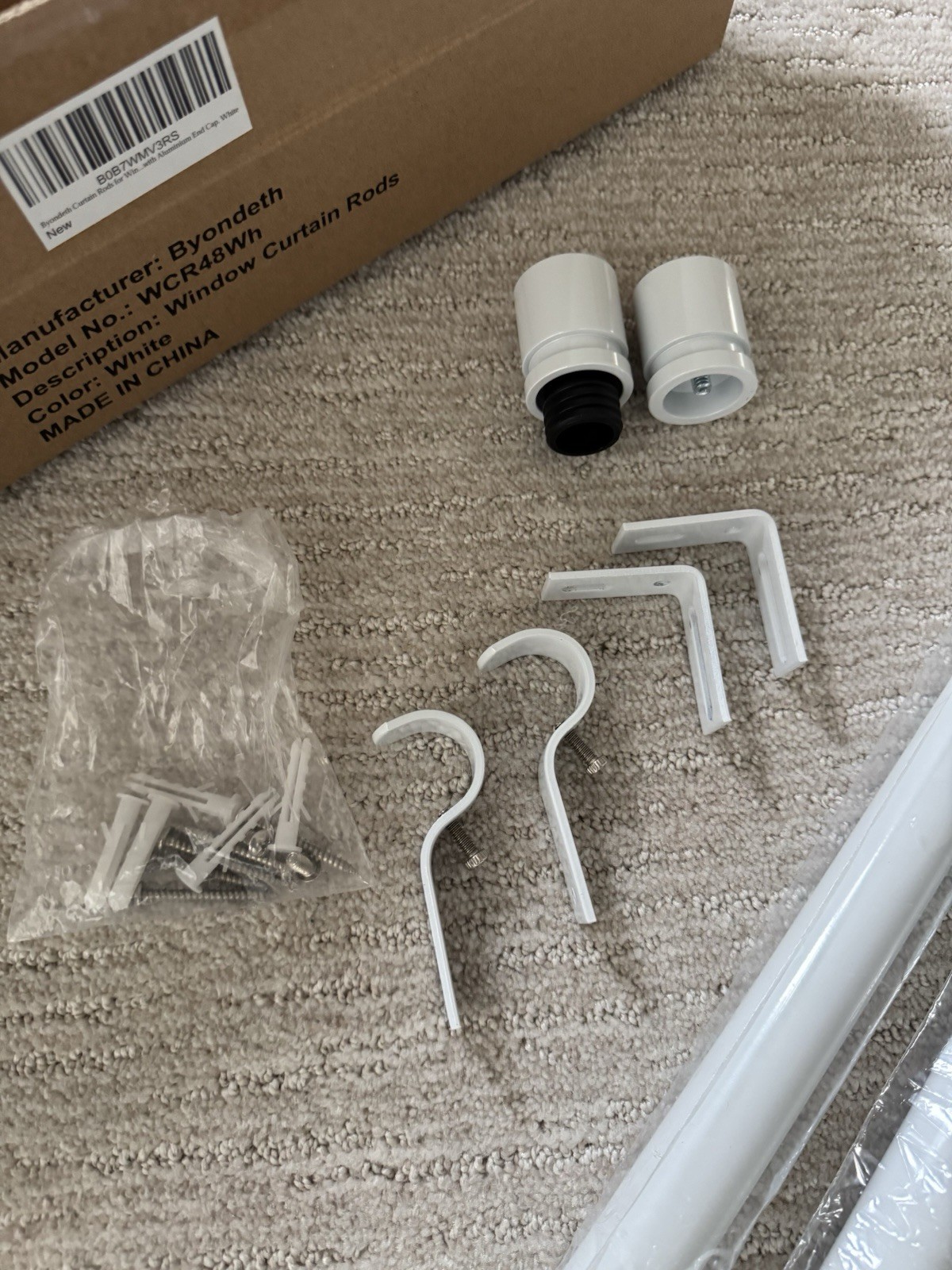 Byondeth Curtain Rods for Windows 16 to 88 Inches Adjustable Length 1 Inch