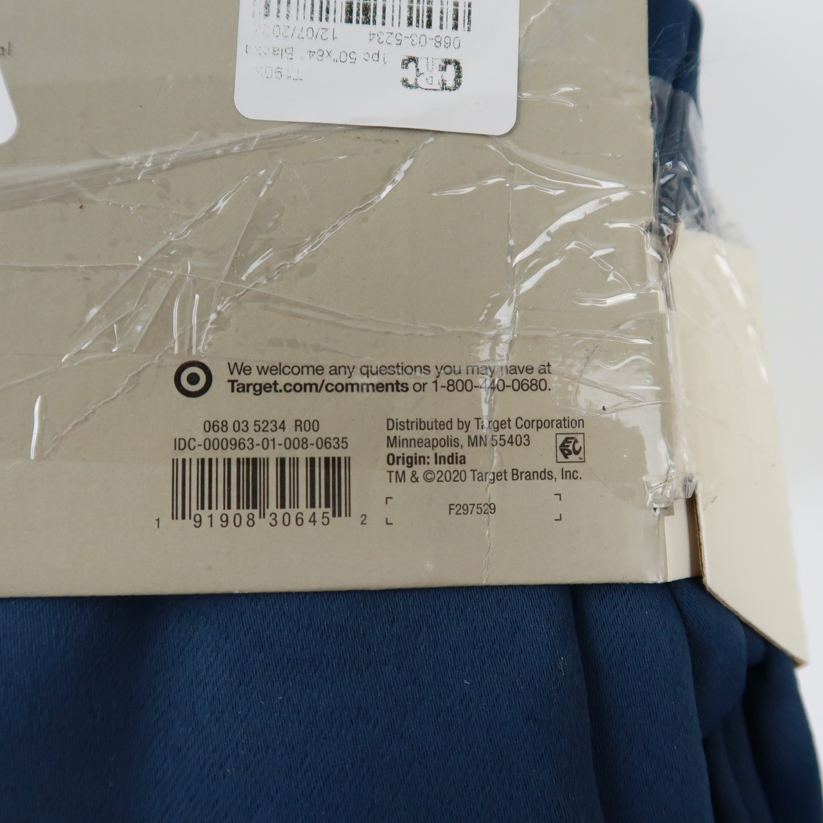 Project 62 Blackout Curtain Window Panel 84″ Rod Pocket 50×84 New Drapery Panel