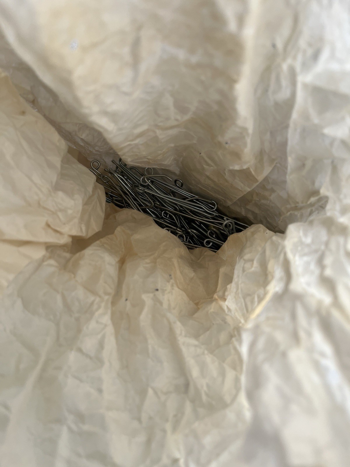 Over 10lbs Of Drapery Hooks, Various Sizes And Types. Some Gold Some Silver